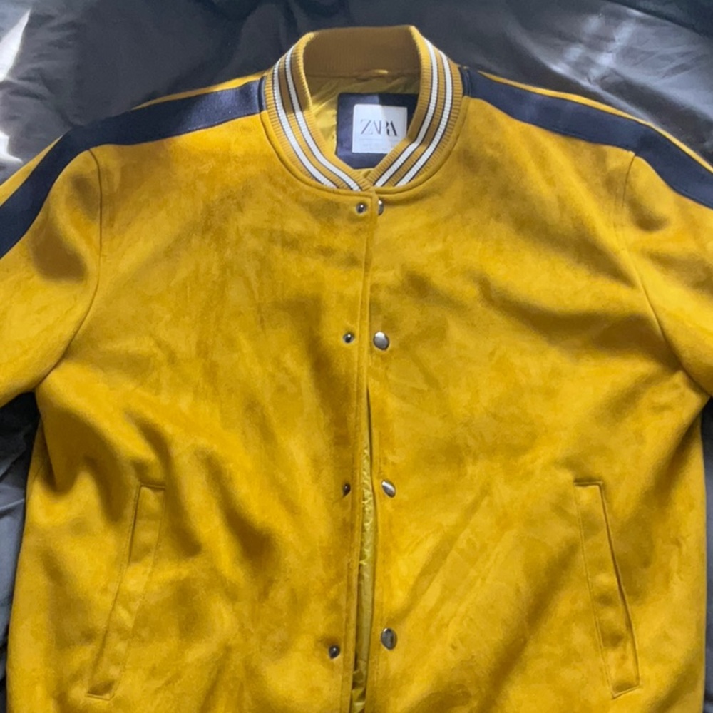 Gold Zara Bomber Jacket